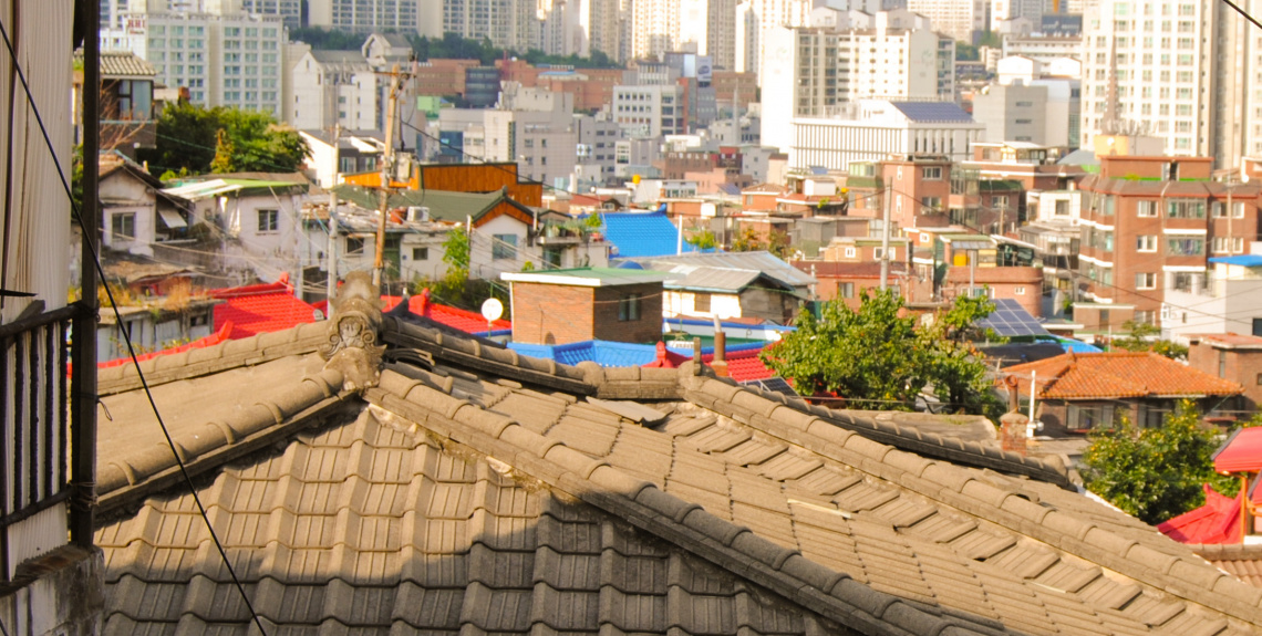 View of a residential area in Seoul.