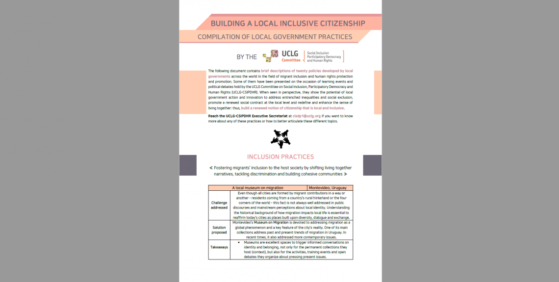 Recopilación de prácticas de los gobiernos locales sobre ciudadanía local (2021)