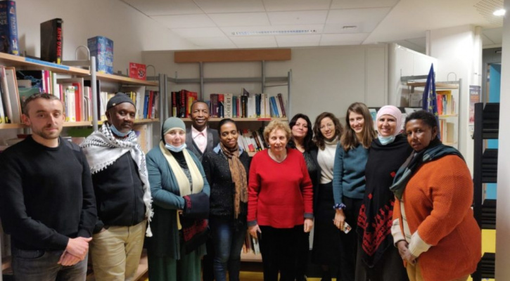 Equipes du Département de la Seine Saint Denis (Observatoire des violences envers les femmes et Direction Internationale), Délégation comorienne, Délégation palestinienne et Représentante CGLU