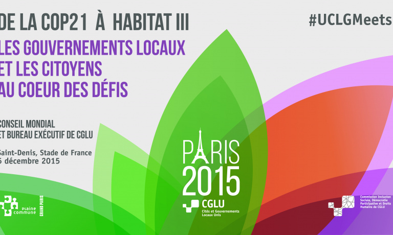 Right to the City and climate change: Committee's events during the COP21 & UCLG World Council